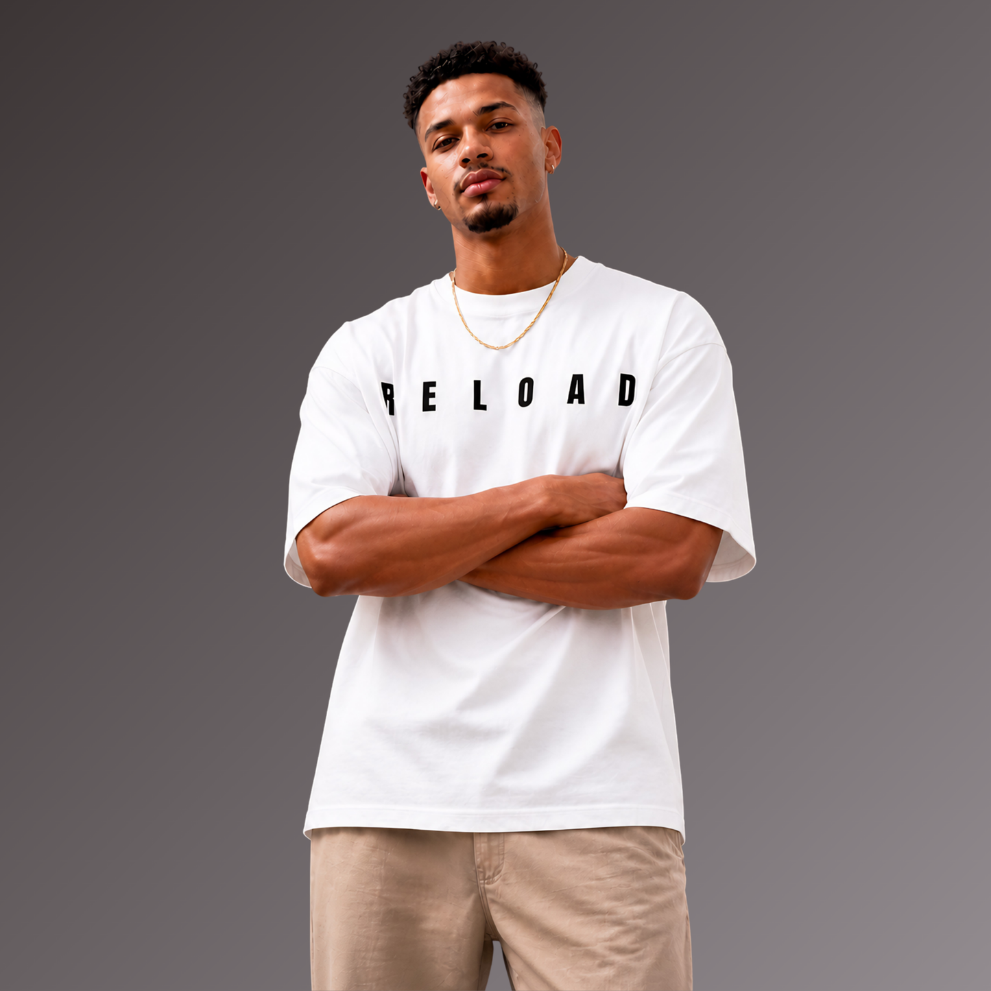 Reload Minimal Oversized T-Shirt – White