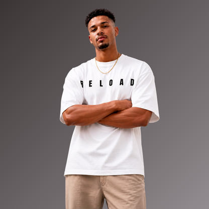 Reload Minimal Oversized T-Shirt – White