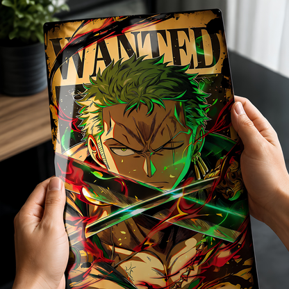WANTED – Roronoa Zoro Metallic Poster