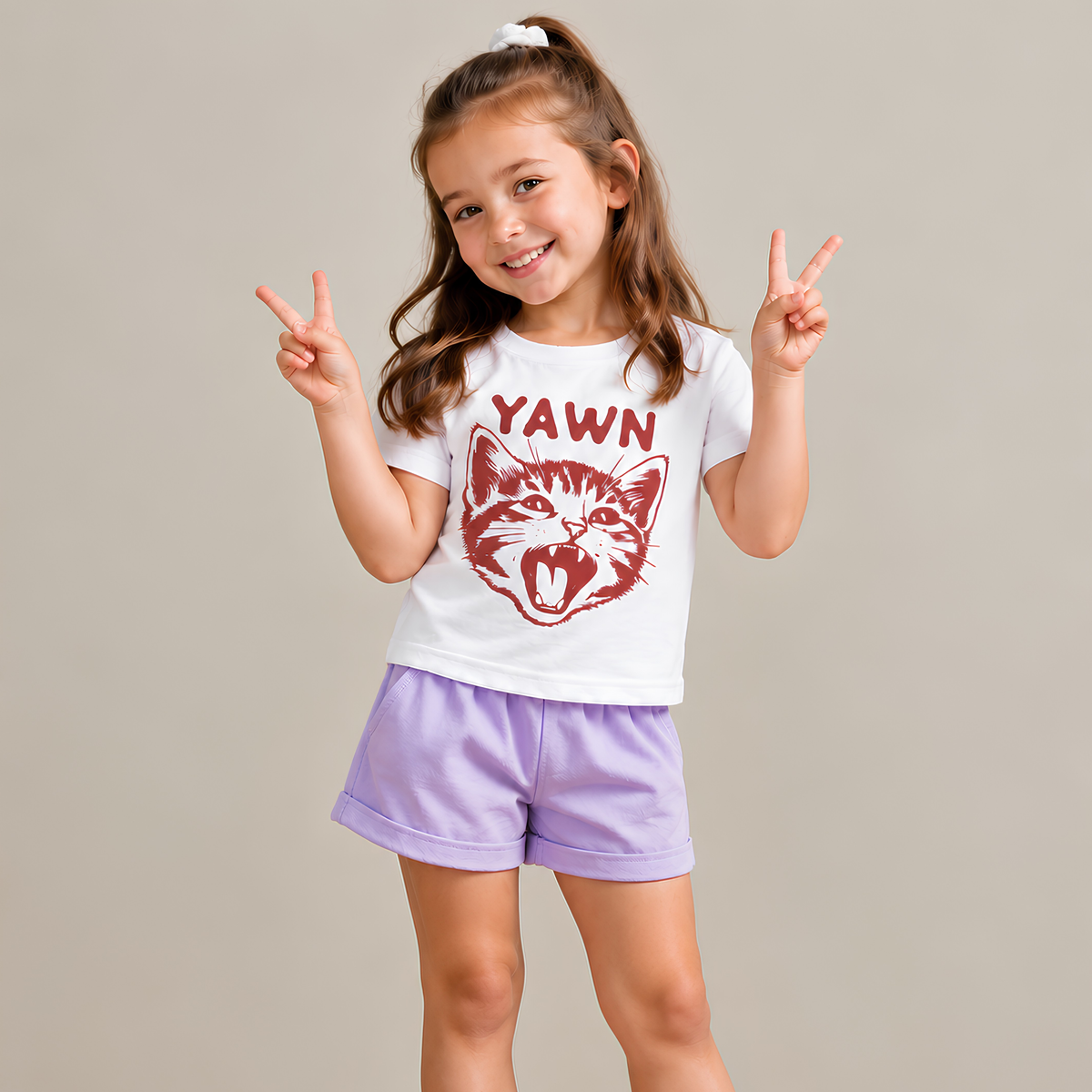 Yawn Cat Kids T-Shirt