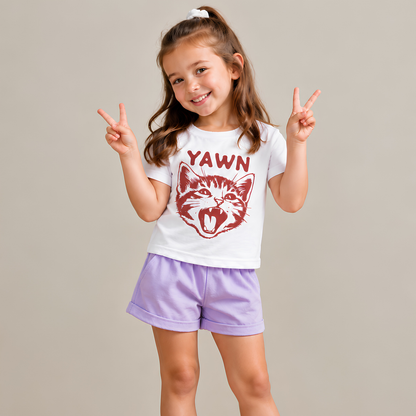 Yawn Cat Kids T-Shirt