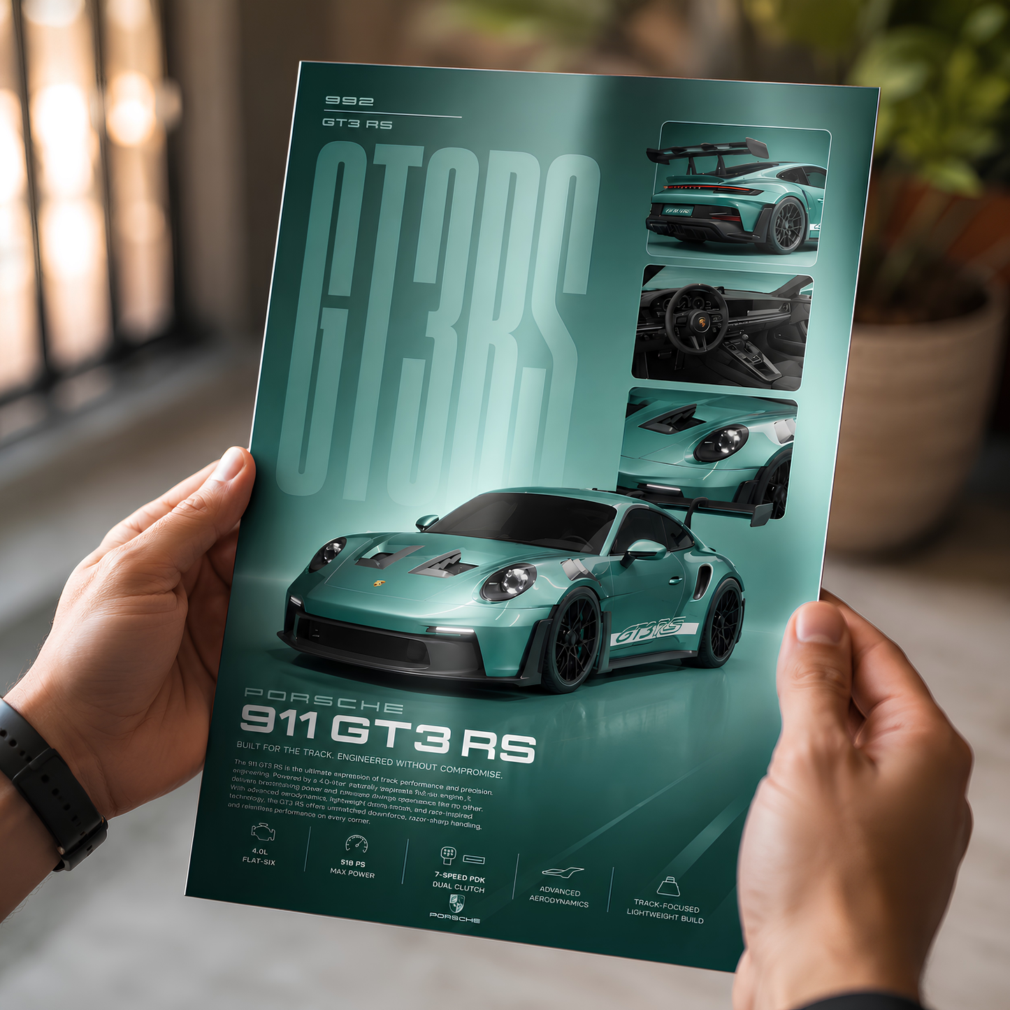 GT3 RS – Track Icon Metallic Poster