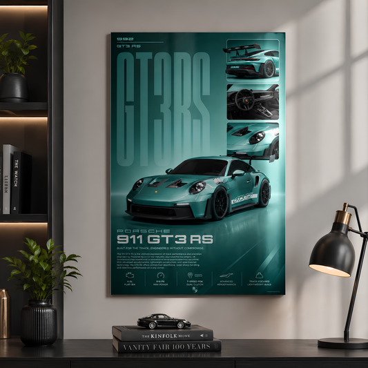GT3 RS – Track Icon Metallic Poster