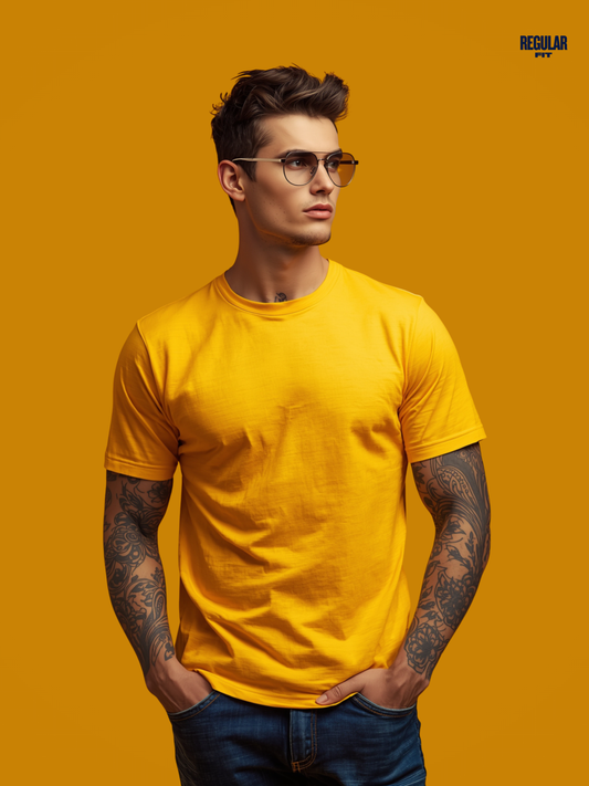 Regular fit Yellow T shirt