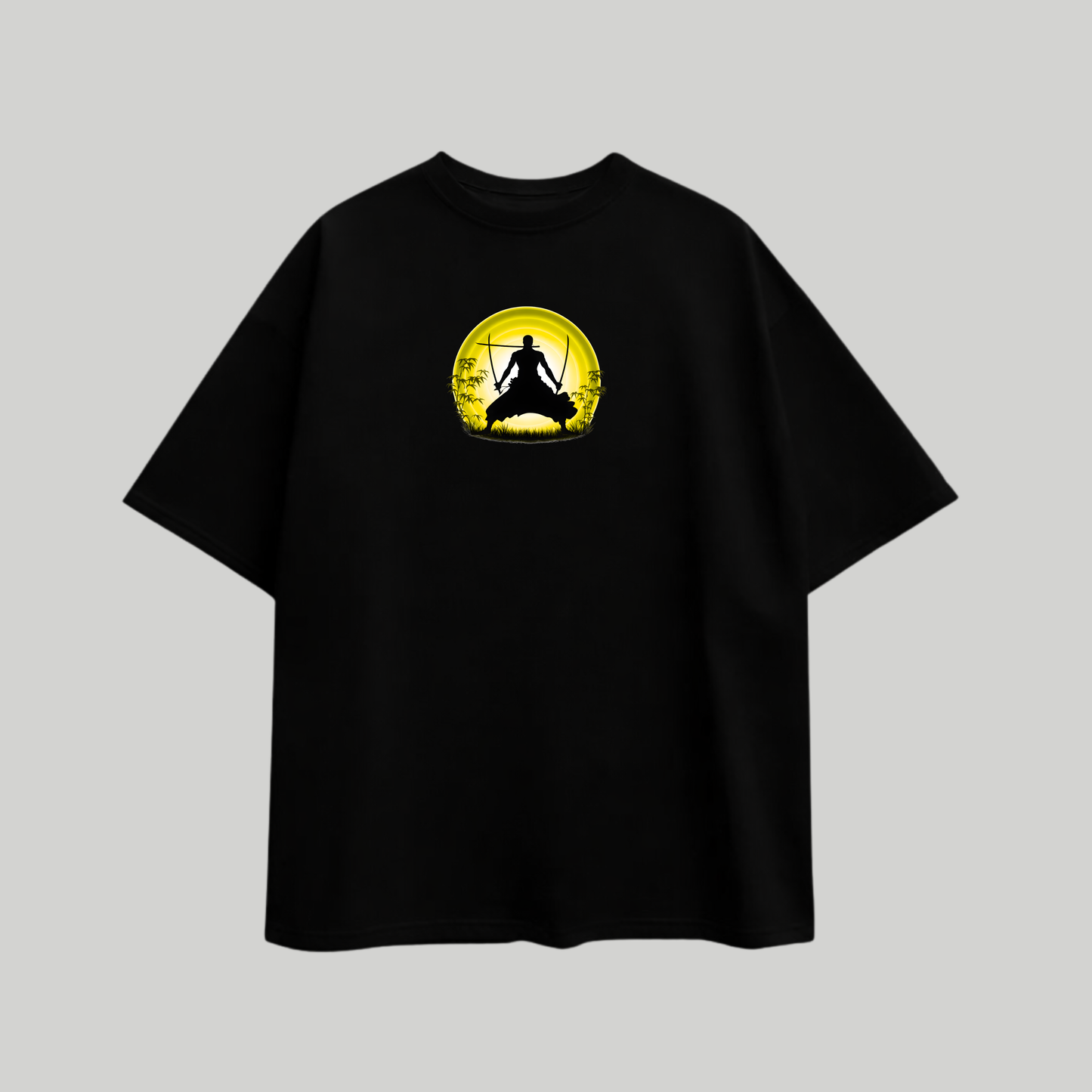 Roronoa Zoro “Pirate Hunter” Oversized Anime Graphic T-Shirt – Black