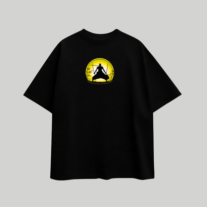 Roronoa Zoro “Pirate Hunter” Oversized Anime Graphic T-Shirt – Black