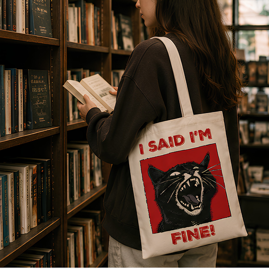 Fine. Premium Canvas Tote Bag