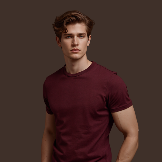 Regular fit Bare Maroon T shirt