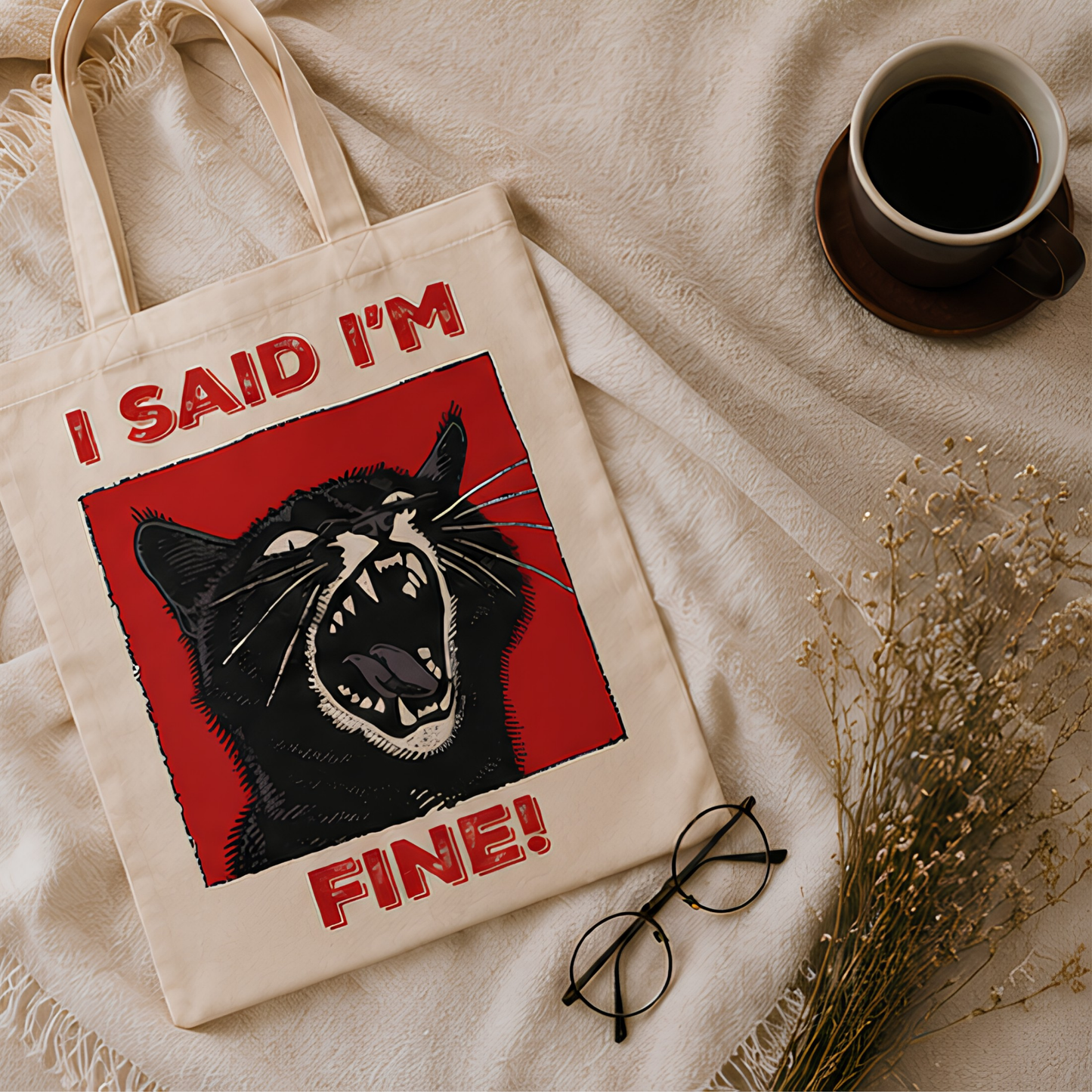 Fine. Premium Canvas Tote Bag