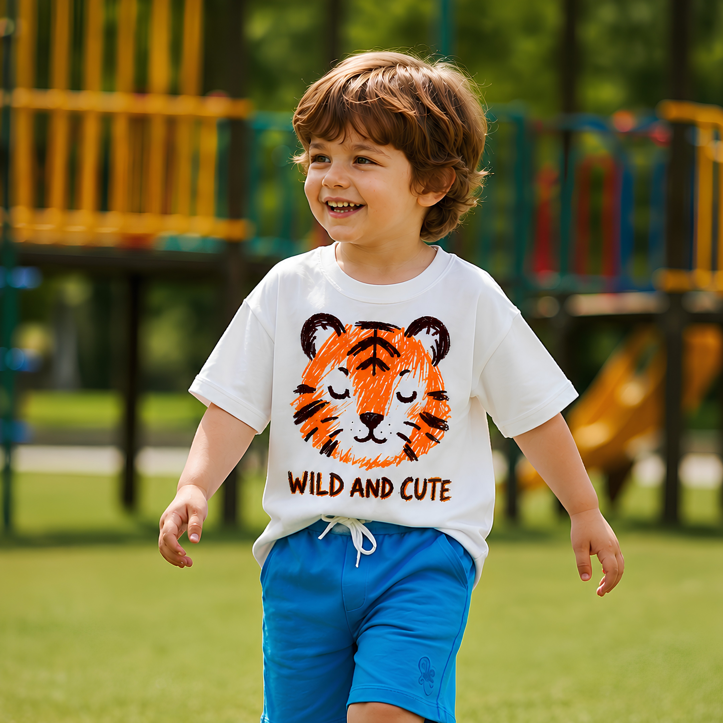 Wild & Cute Tiger Kids T-Shirt