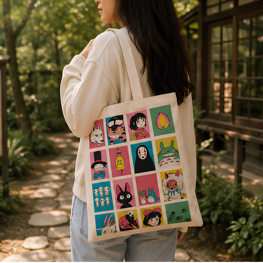 Studio Ghibli Icons Premium Canvas Tote Bag