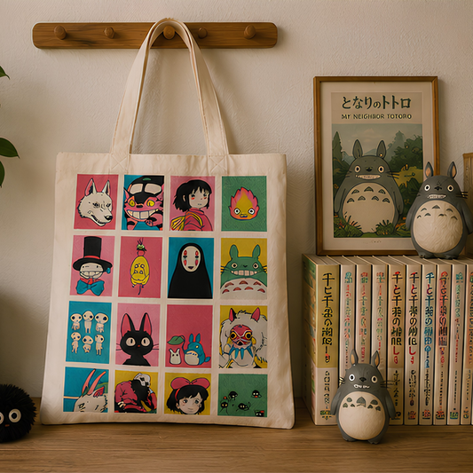Studio Ghibli Icons Premium Canvas Tote Bag