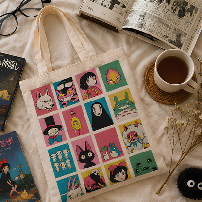 Studio Ghibli Icons Premium Canvas Tote Bag