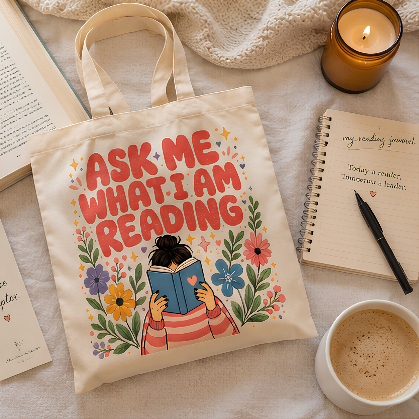 Book Lover's Haven Premium Canvas Tote Bag