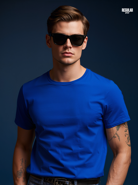 Regular fit Luxe Blue T shirt - WEAR KAYO