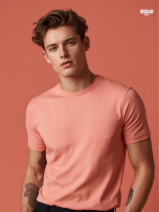 Regular fit Coral Mist T shirt - WEAR KAYO