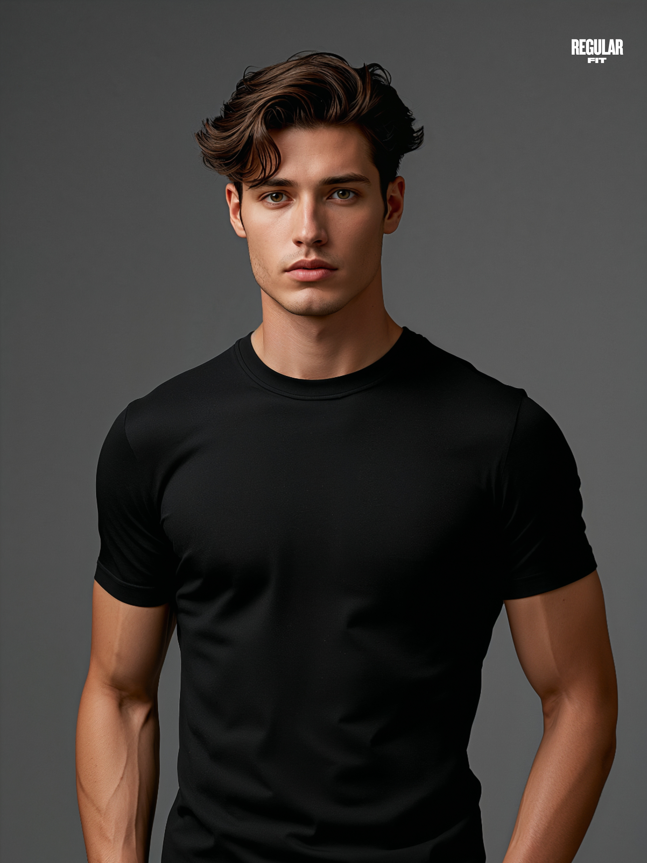 Regular fit Black Realm T shirt