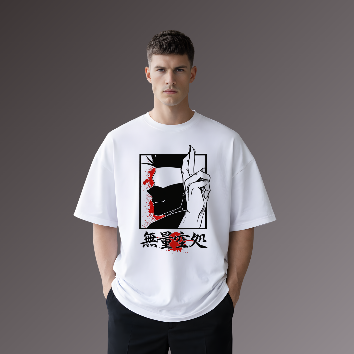 Infinite Void Anime Graphic White T-Shirt