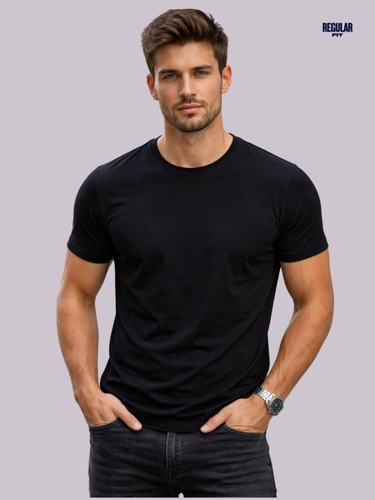 Regular Fit Black T-Shirt